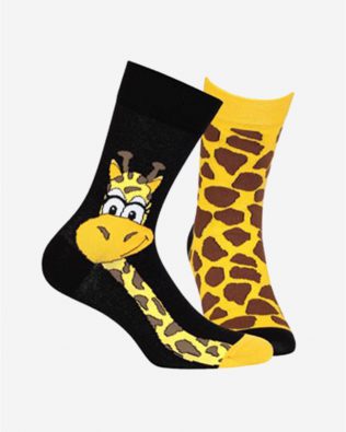 Skarpetki – żyrafa, czarno-żółte