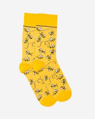 Skarpetki – pszczoły, żółte